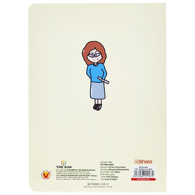 Tập Học Sinh Cô Tiên Xanh Chống Lóa - Miền Bắc - 4 Ô Ly - 48 Trang 100gsm - Lớp Học Vui Nhộn