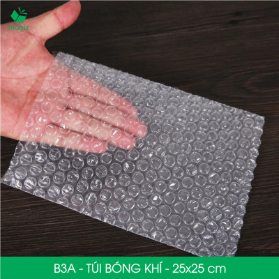 B3A - 25x25 cm - 25 Túi bóng khí chống sốc đóng hàng - Túi gói hàng, bọc chống sốc, xốp chống sốc