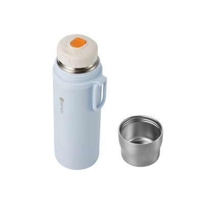 Bình giữ nhiệt inox 304 Elmich EL8328 480ml, Hàng chính hãng, nắp tích hợp làm cốc uống, đế silicone chống trượt - JoyMall
