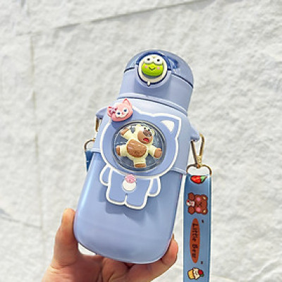 [XẢ LỖ] Bình giữ nhiệt hình thú inox 316, dung tích 600ml cao cấp cho bé, kết hợp vòi uống nước siêu thông minh, tiện lợi - Hàng chính hãng