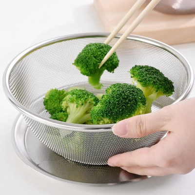 Rổ inox tròn Colander Echo Ø15cm - Hàng nội địa Nhật Bản nhập khẩu chính hãng
