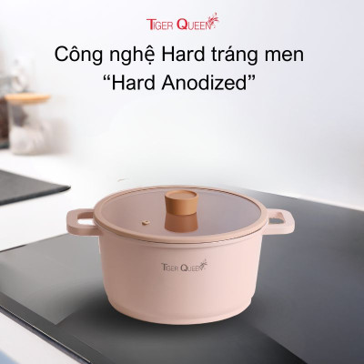 Nồi hầm Ceramic từ tính Tiger Queen CWCP-24CH - Màu hồng hoa anh đào [24cm - 5.18L] - Chính hãng