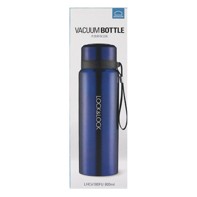 Bình Giữ Nhiệt 800ml Lock&Lock Vacuum Bottle LHC6180 - Hàng Chính Hãng, Bằng Thép Không Gỉ, Có Lưới Lọc Trà Bằng Inox, Mức Giữ Nhiệt Vượt Trội Tặng Kèm Ống Hút Inox