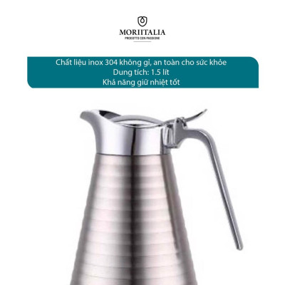 Bình đựng nước giữ nhiệt Moriitalia cao cấp sang trọng chính hãng 3000181
