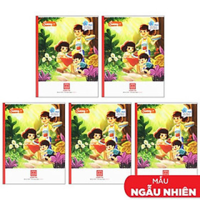 Combo 5 Vở 5 Ô Ly 96 Trang 80gsm Class Sunny - Hồng Hà 0307 (Mẫu Màu Giao Ngẫu Nhiên)