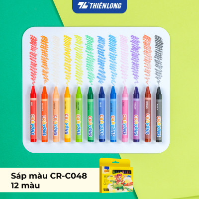 Bút sáp 12/18 màu Thiên Long Colokit - Màu sắc tươi sáng Phủ đều màu Bền màu