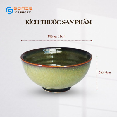 Bát Cơm D11 Men Rêu Hoả Biến - Chén Cơm Men Rêu Hoả Biến - Bát Ăn Cơm