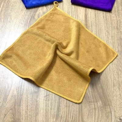 Bộ 10 khăn vệ sinh đa năng, lau tay, lau chùi có móc treo KT 30x30cm (Giao nhiều màu)