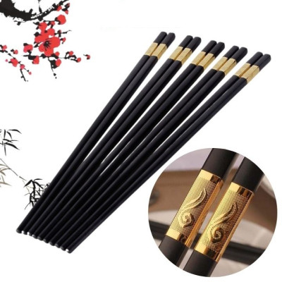 Đũa - Combo 30 đôi đũa khảm vàng - Đũa ăn viền vàng - đũa ăn cơm - đũa ăn đen viền vàng - Hàng chính hãng