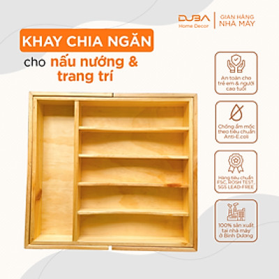 Khay gỗ chia ngăn nới rộng chuẩn xuất khẩu Châu Âu - DUBA (Hàng xuất dư)
