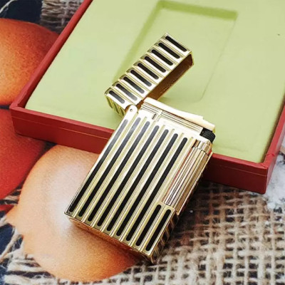 Vỏ Hột Quẹt Bật Lửa Upon Gas Đá D63V Họa Tiết Sơn Mài Hoa Văn Kẻ Dọc Đẹp Độc Lạ - Dùng Gas Đá Cao Cấp