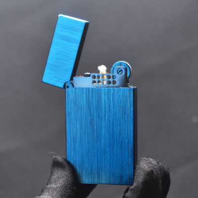 Vỏ Hộp quẹt mini xăng đá xước màu xanh DX10X