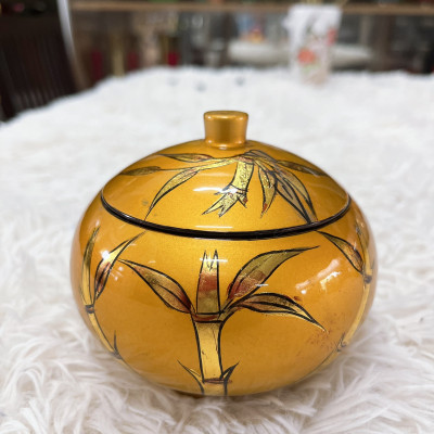 Hủ Cam Sơn Mài Cao Cấp Đựng Bánh Kẹo. Trang Trí Bàn Văn Phòng, Phòng Khách, Quà tặng ý nghĩa