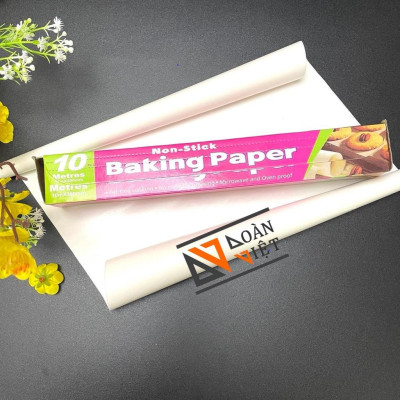 [Dài 10mm] Hộp GIẤY NẾN, GIẤY NƯỚNG BÁNH chống dính C.Lượng - Khổ lớn 30 cm x dài 10m. giấy lót bánh. dụng cụ làm BÁNH.