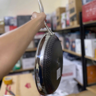 Chảo Noon Song inox 3 lớp đáy từ chống dính 2 mặt Blackcube 32cm hàng xuất Hàn Quốc