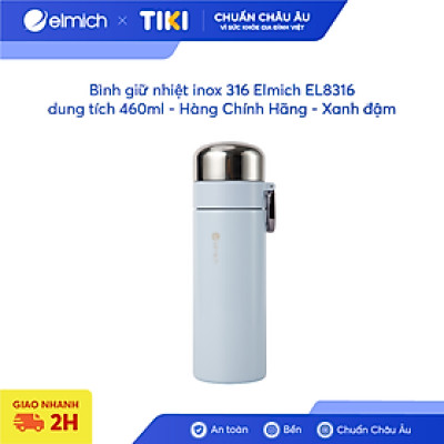 Bình giữ nhiệt inox 316 Elmich EL8316 dung tích 460ml - Hàng Chính Hãng