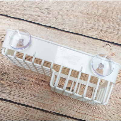 Combo 02 Kệ để miếng mút rửa bát 2 ngăn dạng lưới Inomata + 01 Set 05 miếng mút bọc lưới rửa chén bát tạo bọt - Nội địa Nhật Bản