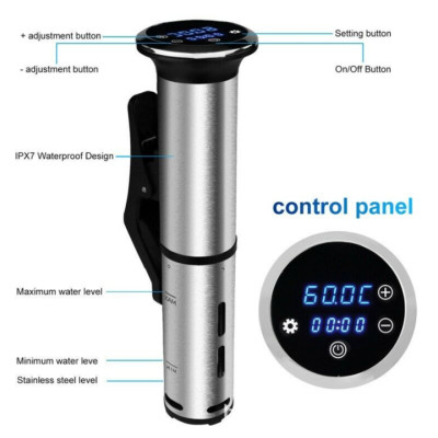 Máy nấu chậm Sous Vide thương hiệu BioloMix SV-8006 hệ thống nhiệt tuần hoàn 3D - Màn hình LED điều khiển chính xác kỹ thuật số - Hàng Nhập Khẩu