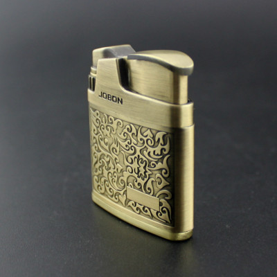Vỏ Hột Quẹt Bật Lửa Gas Jobon ZB-318 Thiết Kế Đẹp Độc Lạ Họa Tiết Hoa Văn Cổ Sang Trọng - Dùng Gas Đá Cao Cấp