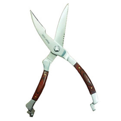 Kéo Cắt Xương Gà Vịt SeKi Nhật Bản, Cán 100% Gỗ Tự Nhiên chống trơn trược, Kéo cắt xương gà vịt chuyên nghiệp. Thép dày có lò xo bật nhảy giúp không mỏi tay