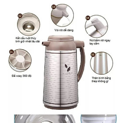 Phích giữ nhiệt Zojirushi AFFB-16-XT 1,55L, sản xuất tại Nhật, hàng chính hãng