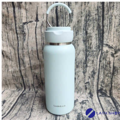 Bình Giữ Nhiệt Inox 304 Sling Ring LocknLock  Có Quai Xách LHC4321- 650ml - Hàng Chính Hãng