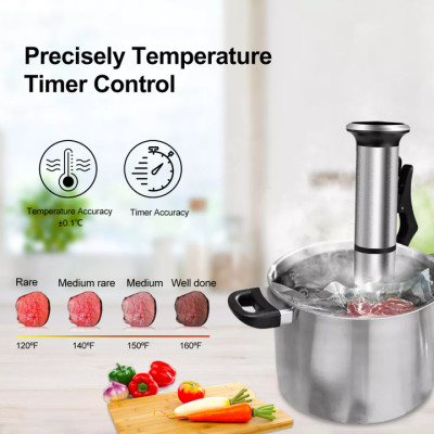 Máy nấu chậm Sous Vide thương hiệu BioloMix SV-8006 hệ thống nhiệt tuần hoàn 3D - Màn hình LED điều khiển chính xác kỹ thuật số - Hàng Nhập Khẩu