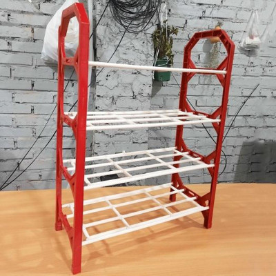 Kệ Để Giày Dép 4 Tầng Nhựa Và Inox Dễ Dàng Lắp Ráp - Giao Màu Ngẫu Nhiên