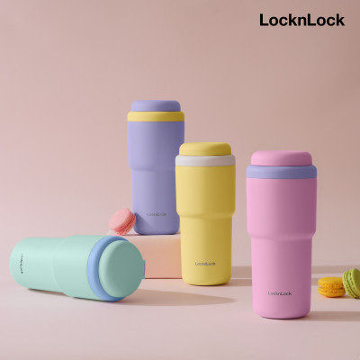 Ly giữ nhiệt LocknLock 480ml Daily Macaron Tumbler màu hồng LHC3292PIK, Hàng chính hãng thép không gỉ 316L - JoyMall