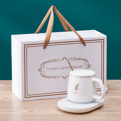 Cốc hâm nóng đồ uống   ,đa năng  ,kèm đế  và thìa mạ vàng cao cấp có hộp đựng sang trọng , có  thể làm quà tặng cho bạn bè người thân