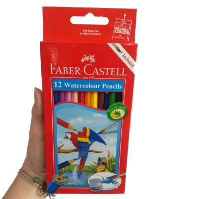 Faber-Castell-114462-Chì Màu Nước Parrot - 12 Màu Dài