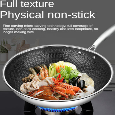 Chảo sâu lòng sử dụng công nghệ phủ chống dính là khoan khắc bề mặt inox 304 cao cấp DSP - Có 2 kích thước 32cm và 34cm - HÀNG NHẬP KHẨU