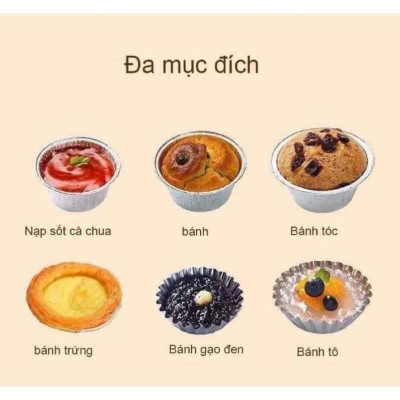 Khuôn giấy bạc làm bánh trứng, nướng hàu - Khuôn làm bánh, nấu ăn bằng giấy bạc (Tái sử dụng nhiều lần)