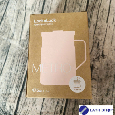 [LOCK&LOCK] Ca Giữ Nhiệt Metro Mug Có Tay Cầm, Nắp Vặn HC4263 475ml (16 oz) - Hàng Chính Hãng