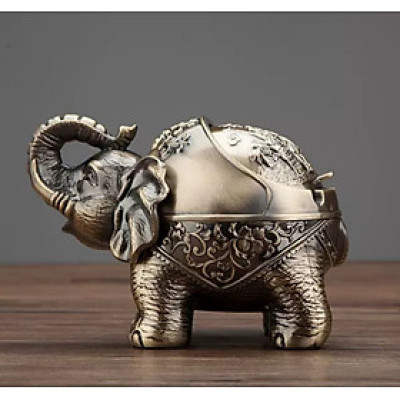 gạt tàn con voi đứng bằng đồng ( tặng sét 4 cọ vệ sinh vòi ám nội địa nhật )