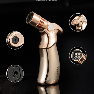 Vỏ Hột Quẹt Bật Lửa Gas Jobon ZB-659 Khò 4 Tia Cực Mạnh Vòi Nghiêng An Toàn, Tiện Lợi