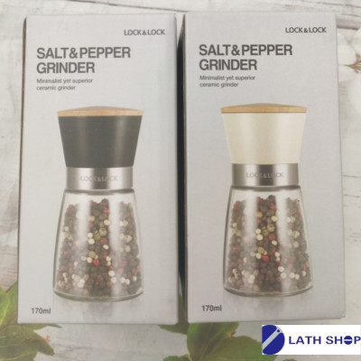 Hũ Xay Tiêu Thủy Tinh Lock&Lock CKO116 -170ml -Nhiều Màu - Hàng Chính Hãng