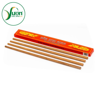 Hộp 10 Đôi Đũa gỗ Kim Giao Vườn Đặc Sản (Dài 27cm) Món quà quý đến từ rừng Cúc Phương Ninh Bình đũa gỗ mộc không sơn không hóa chất không cong vênh không mốc đũa cao cấp đũa của Vua Chúa xưa sử dụng