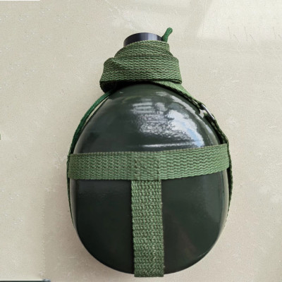 Bình Tông Nhôm Xanh Truyền Thống Đựng Nước Dung Tích 1,2L Tiện Dụng (Loại Cực Dày), Chất Liệu Vỏ Nhôm An Toàn Dây Đeo Tiện Dụng