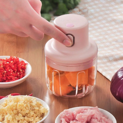 Máy xay tỏi ớt KG25 mini cầm tay đa năng, nhỏ gọn tiện ích dễ sử dụng, thể tích 250ml, bằng điện - pin sạc 45W - Hàng chính hãng