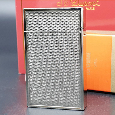 Vỏ Hột Quẹt Bật Lửa Upon D139B Họa Tiết Hình Ô Vuông Nhỏ Li Ti Màu Bạc Sang Trọng - Dùng Gas Đá Cao Cấp