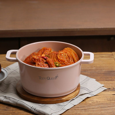 Nồi hầm Ceramic từ tính Tiger Queen CWCP-24CH - Màu hồng hoa anh đào [24cm - 5.18L] - Chính hãng