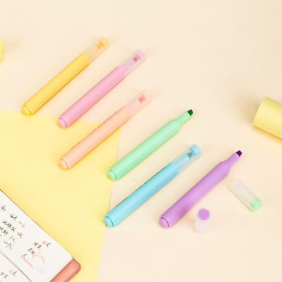  Bút dấu dòng dạ quang màu Macaron Deli – 6 chiếc/ hộp- S605