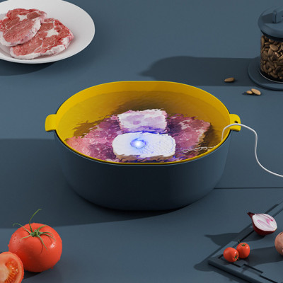 Máy Rửa Rau Củ Quả Bằng Sóng Siêu Âm Giúp Làm Sạch Thực Phẩm Cho Nhà Bếp Nguồn Usb