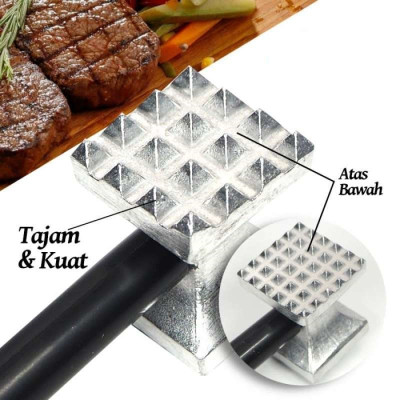 Dụng cụ dần thịt, đập tỏi inox Echo 18,5cm Nội địa Nhật Bản