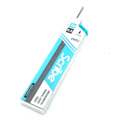 Ruột Chì Deli 2B 0.5mm 7003 (60mm x 20 Ngòi)