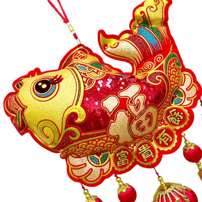 Dây Treo Hình Cá Chép Đỏ Trang Trí Tết