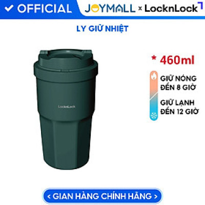 Ly giữ nhiệt LocknLock 460ml Coffee Tumbler màu xanh lá - LHC3329DGRN - Hàng chính hãng, thép không gỉ 316L - JoyMall