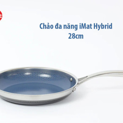 Chảo chiên iMat Hybrid lòng xanh