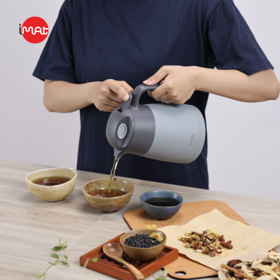 Bình ủ nhiệt iMat có phin lọc 1200ml / 1500ml / 2000ml ruột bình, phin lọc Inox 304, nắp tay cầm nhựa ABS cao cấp